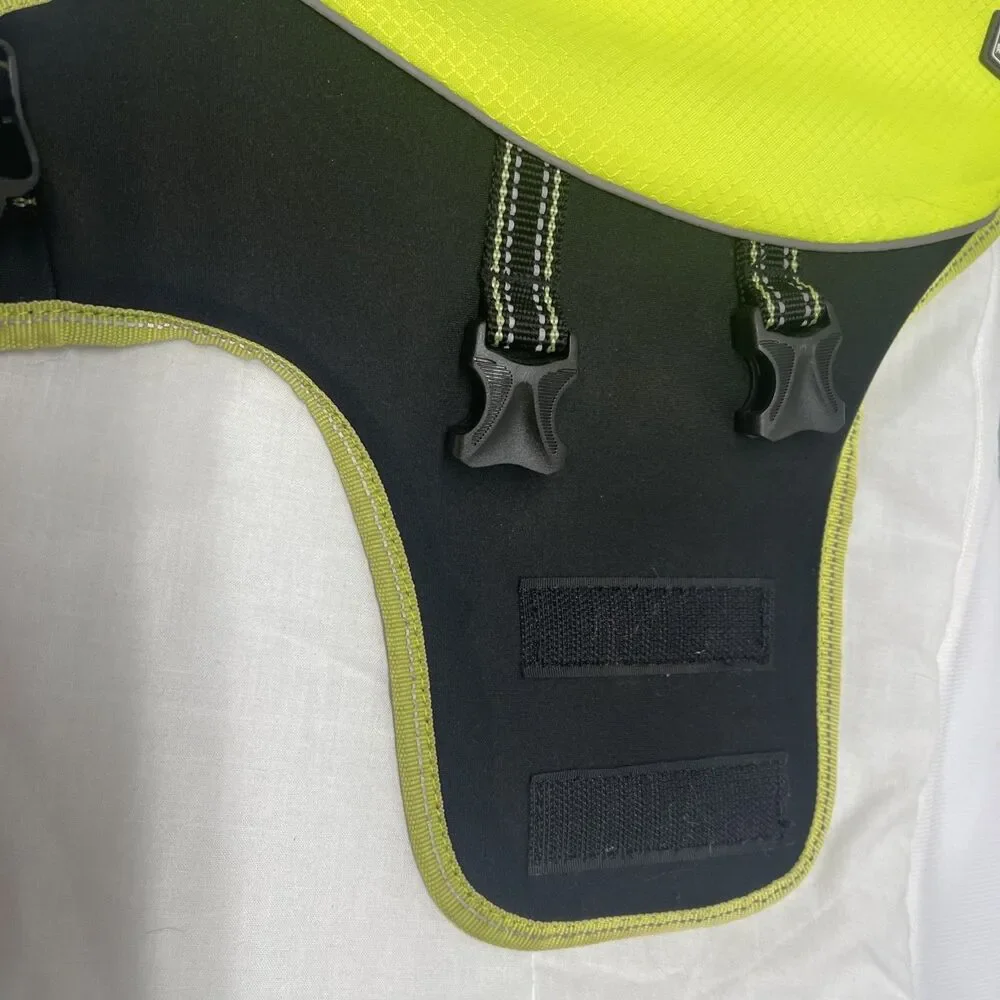 Arcadia Trail High Visibility Dog Life Jacket Flotation Aid Green SZ Medium EUC